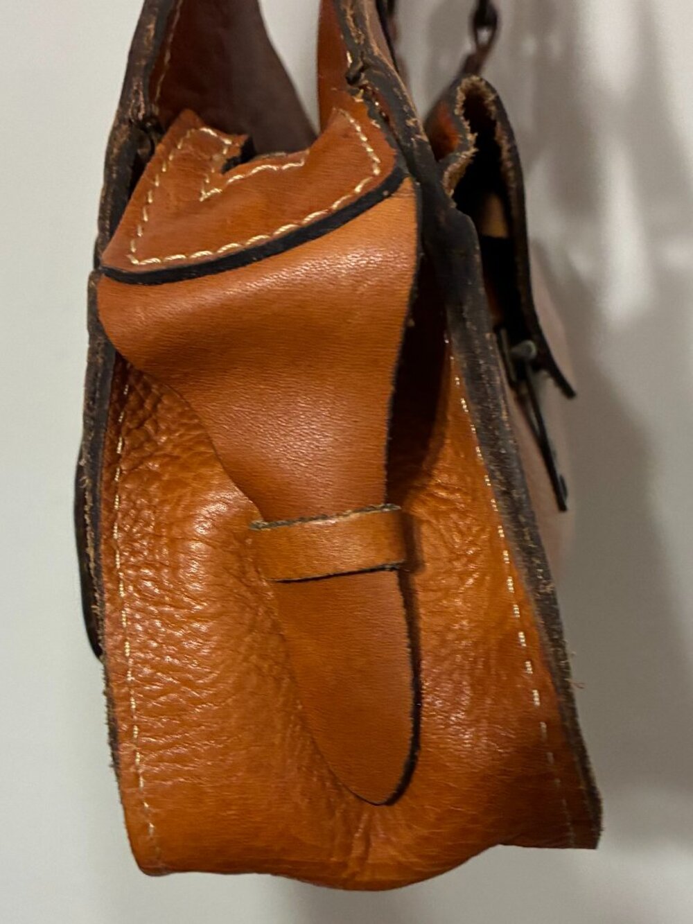 Patricia Nash Zurigo Italian Saddle Leather Hobo Shoulder Satchel Bag Purse Y2K - Picture 4 of 8